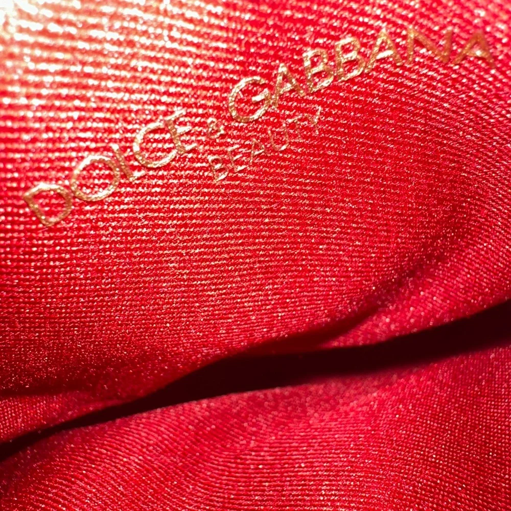 Dolce & Gabbana Red‎ Wristlet Clutch, Makeup or Cosmetic Bag in Box | New in Box